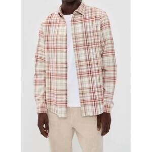 NEW WAX LONDON shelly long sleeve shirt in rust/multi